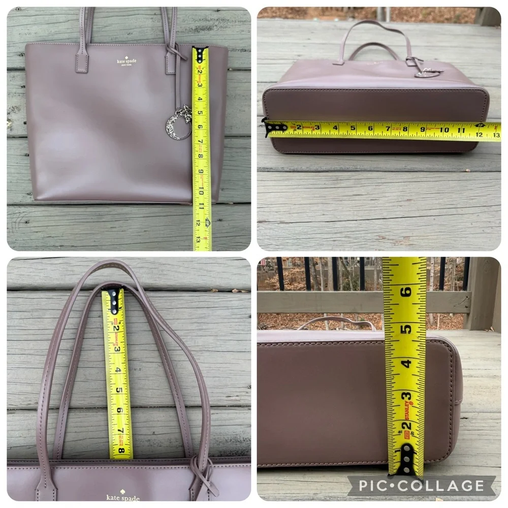 Kate Spade New York Kearny Street Grecia Tote Bag Purse in Taupe Leather